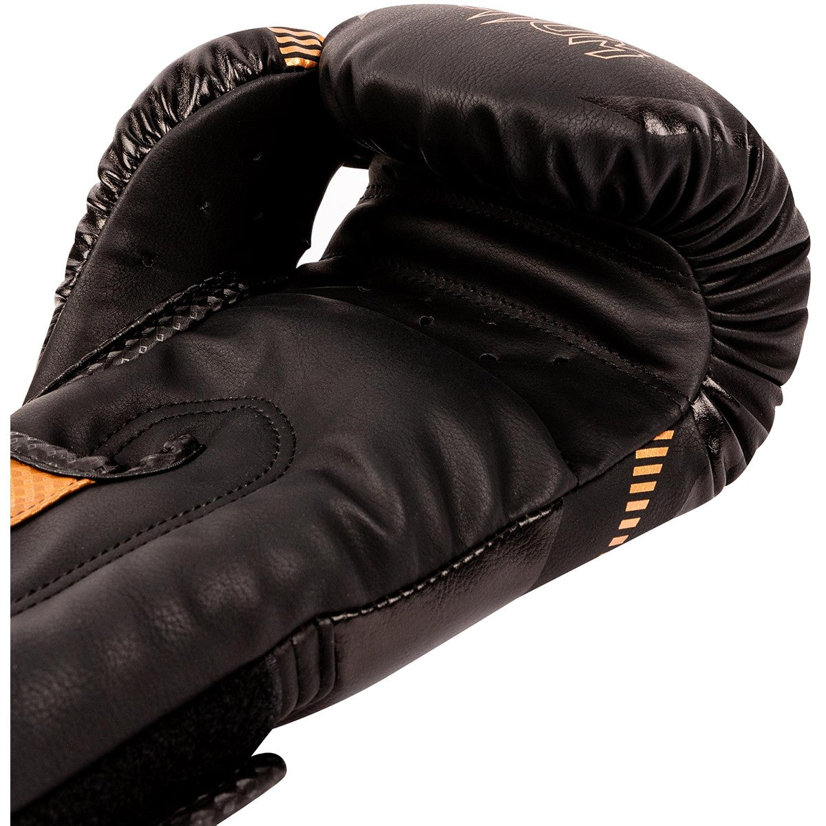 Impact Boxing Gloves with Hook and Loop Closure - Black and Bronze, 10-14 oz