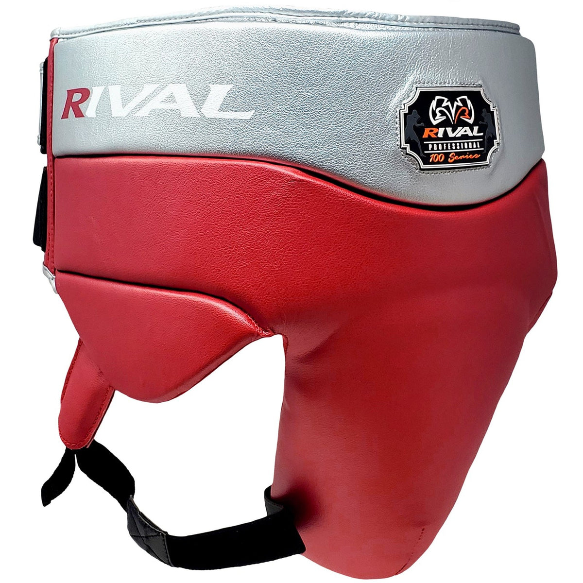 Professional No Foul Groin Protector for Boxing & Martial Arts - Red/Silver