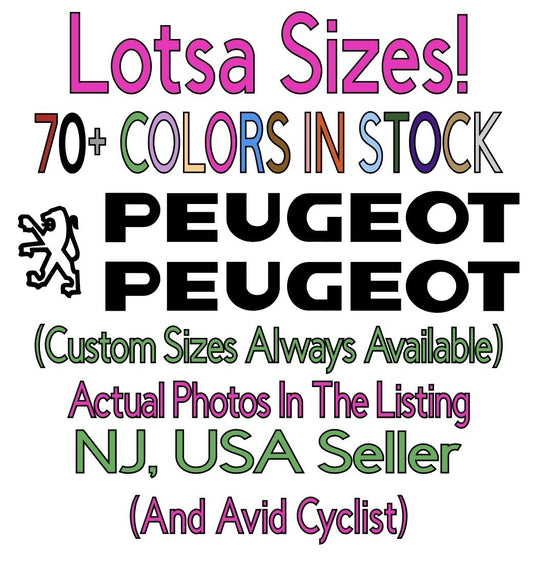 3-Piece Bicycle Vinyl Frame Decal Set for Mountain Bike and Moped - Multiple Colors
