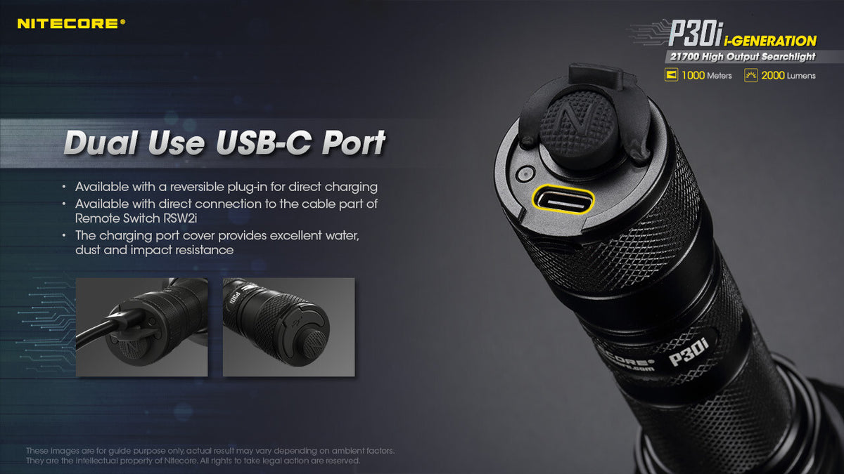 Long Throw Rechargeable Flashlight 2000 Lumens 1093 Yards for Hunting, Search
