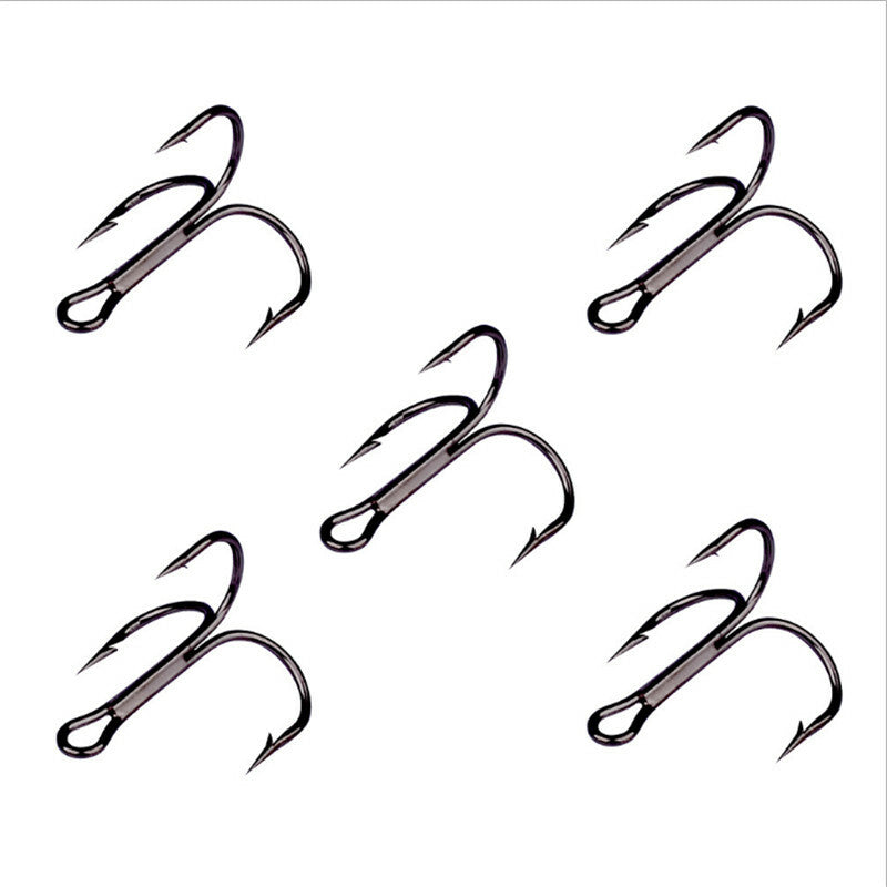 50PCS Treble Fishing Hooks Assortment Set with Storage Box - Size #2-#10
