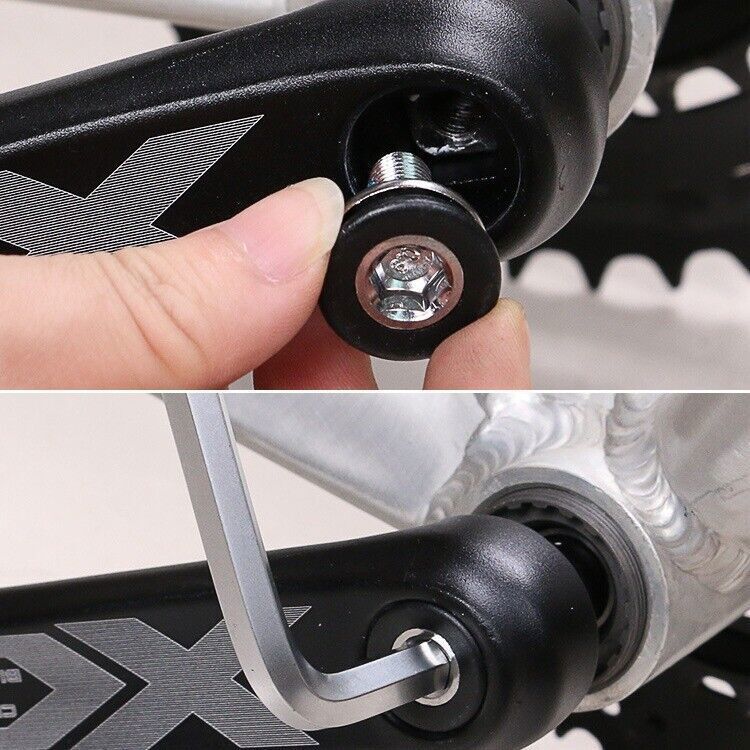 Stainless Steel Bicycle Bottom Bracket Crank Bolts 2-Pack for Square Taper Axle