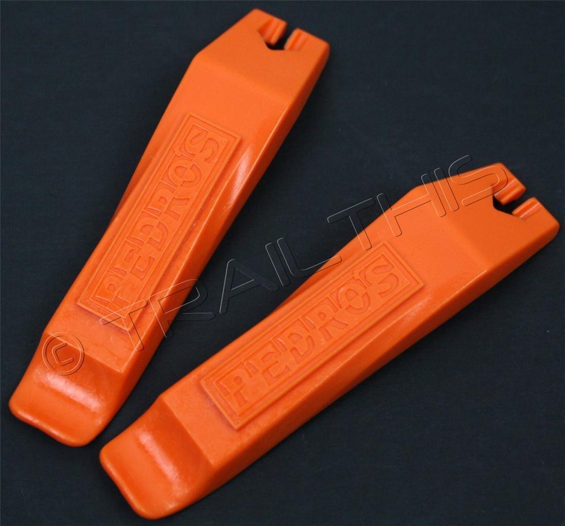 Pedro's Bicycle Tire Levers Set - Orange, 2-Piece Tube Change Tool