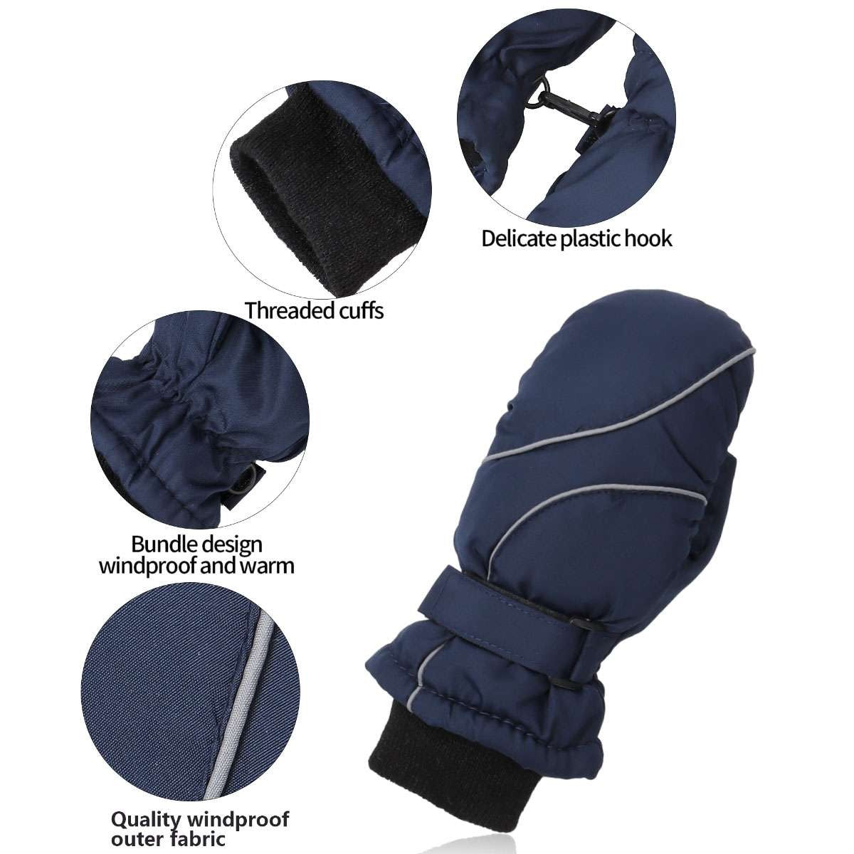 Kids Waterproof Windproof Winter Gloves for Snow and Outdoor Activities