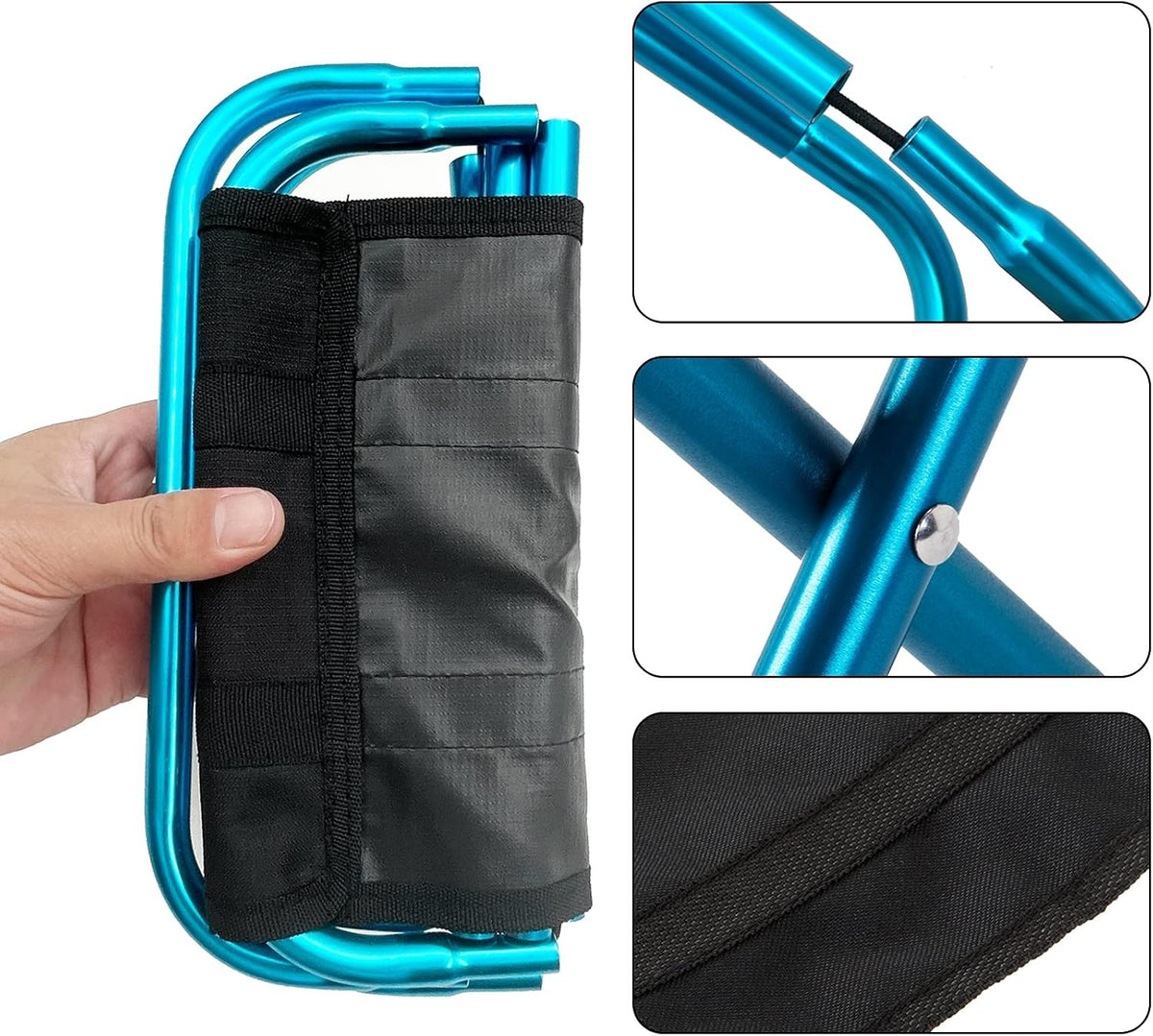 Portable Mini Folding Stool Camping Chair with 150 lbs Capacity