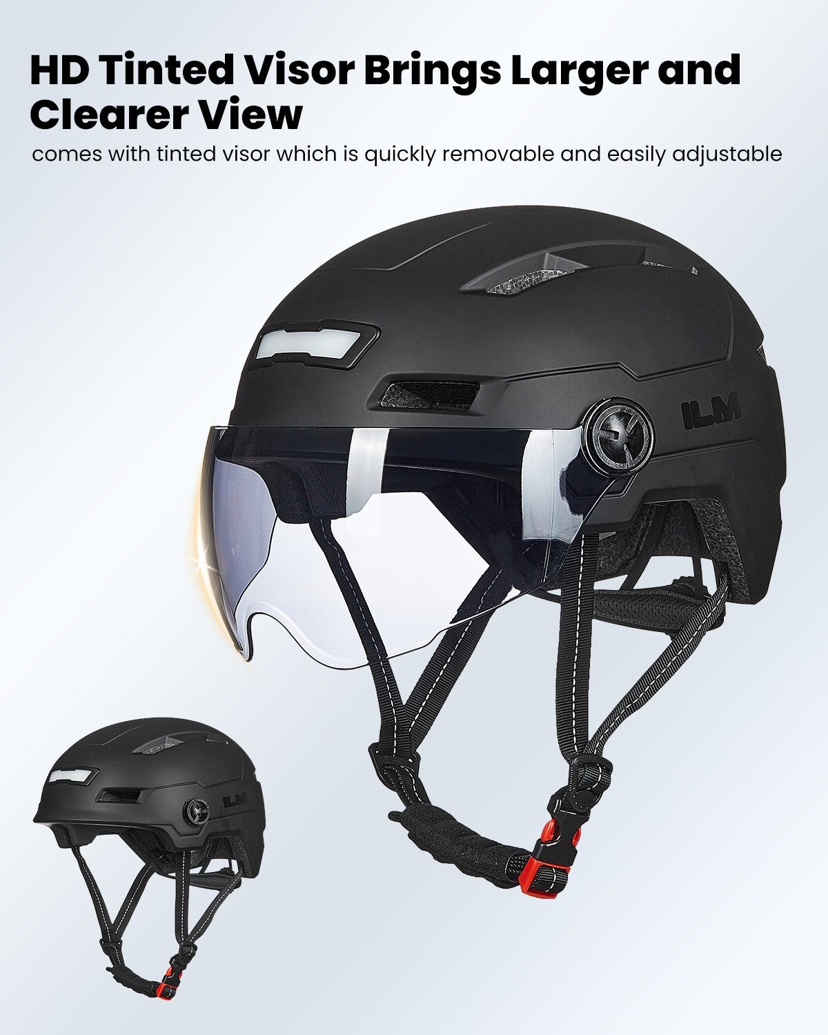 Bike Cycling Helmet with USB Rechargeable LED Lights for Men Women