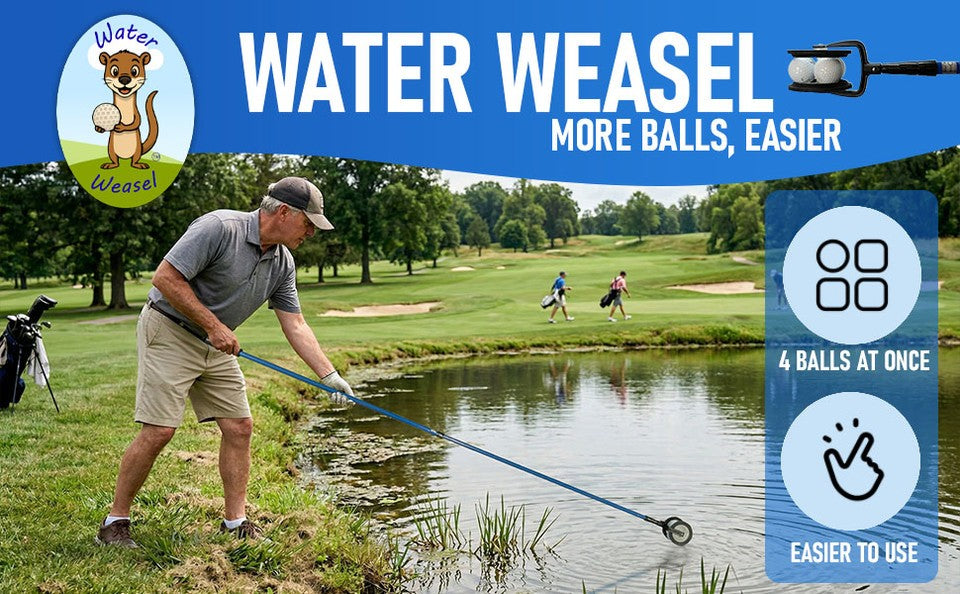 12' Telescopic Golf Ball Retriever - Extendable Muddy Ball Pick Up Tool
