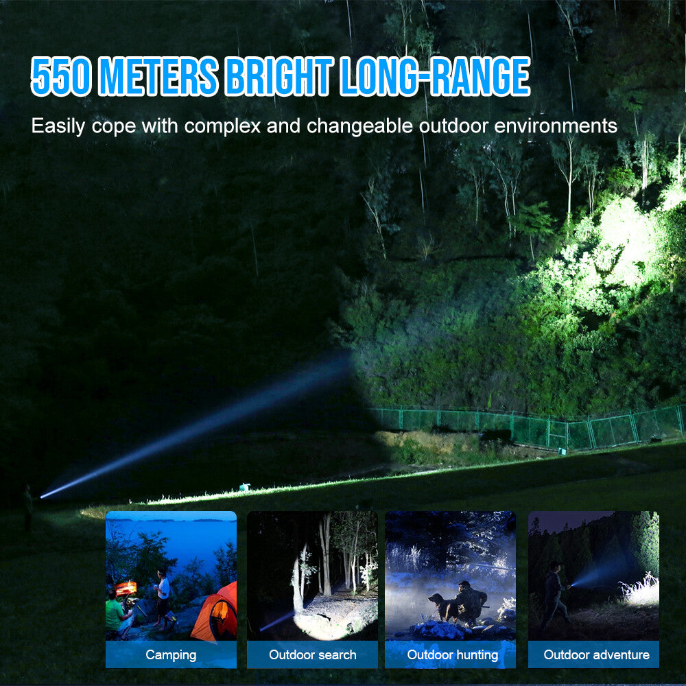 Trustfire T40R 1800 Lumens Rechargeable Tactical Flashlight with 550m Range