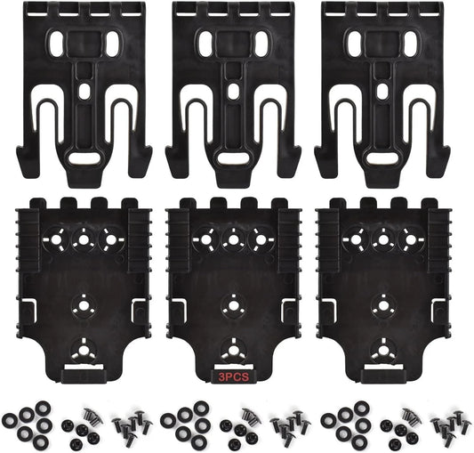 Quick Locking System Kit with Forks for Securing Gear - Black, 3 Pack