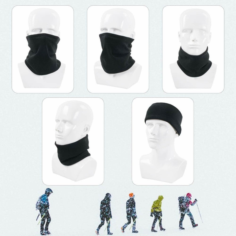 Thermal Fleece Neck Gaiter 3 Pack Winter Face Mask Scarf for Outdoor Sports