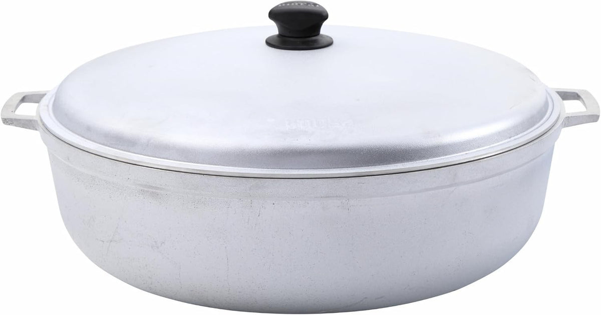 18 Qt Cast Aluminum Caldero Pot for Rice, Soup, Stews - Traditional Kitchen Tool