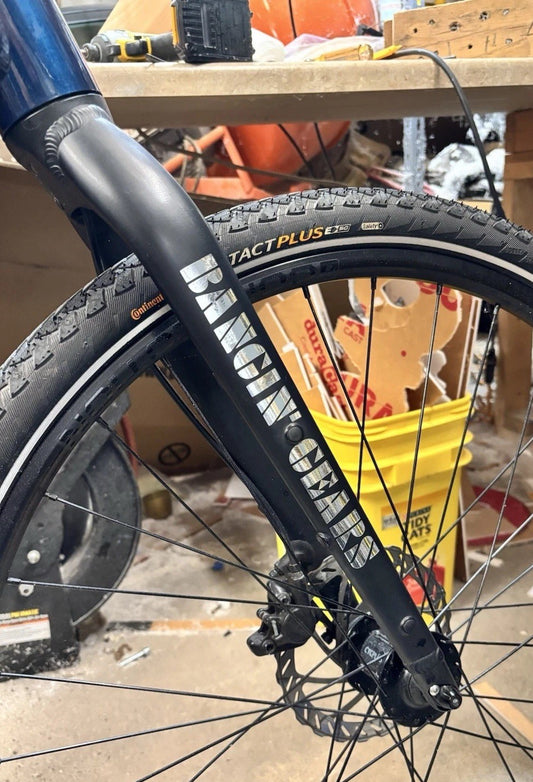 Custom Vinyl Decal Set for Bicycle Landing Gear Forks - Personalized Bike Accessories