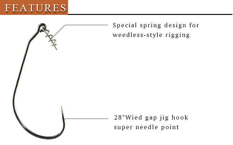 Reaction Tackle Swimbait Hooks 10-Pack Ultra Sharp Weedless Bass Fishing Hooks