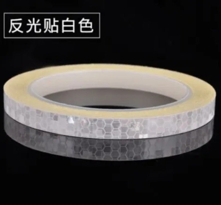 Reflective Bike Tape Fluorescent Safety Sticker Roll 8m for Bicycle & Outdoor Use