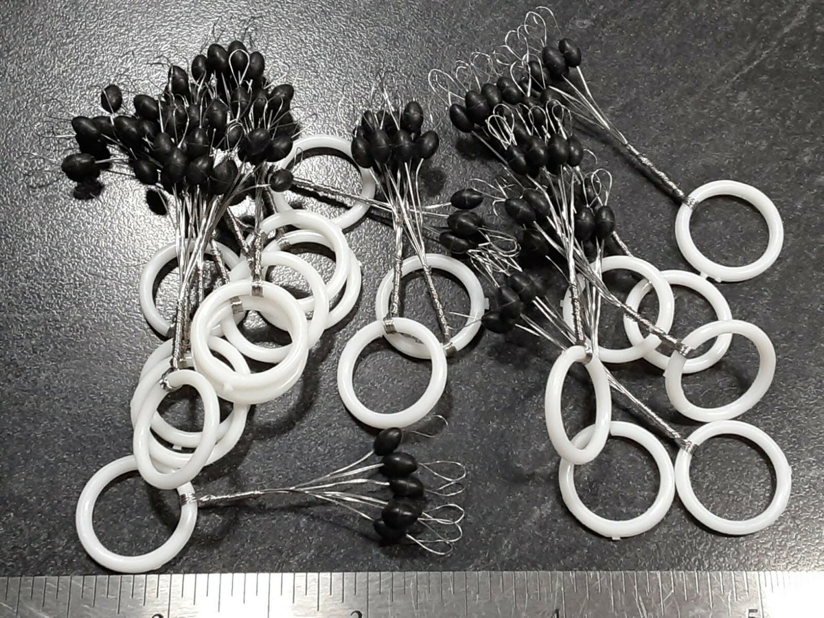 120 Rubber Bobber Stops for Fishing Lines - 20 Rings of 6, Approx. 4mm x 3mm