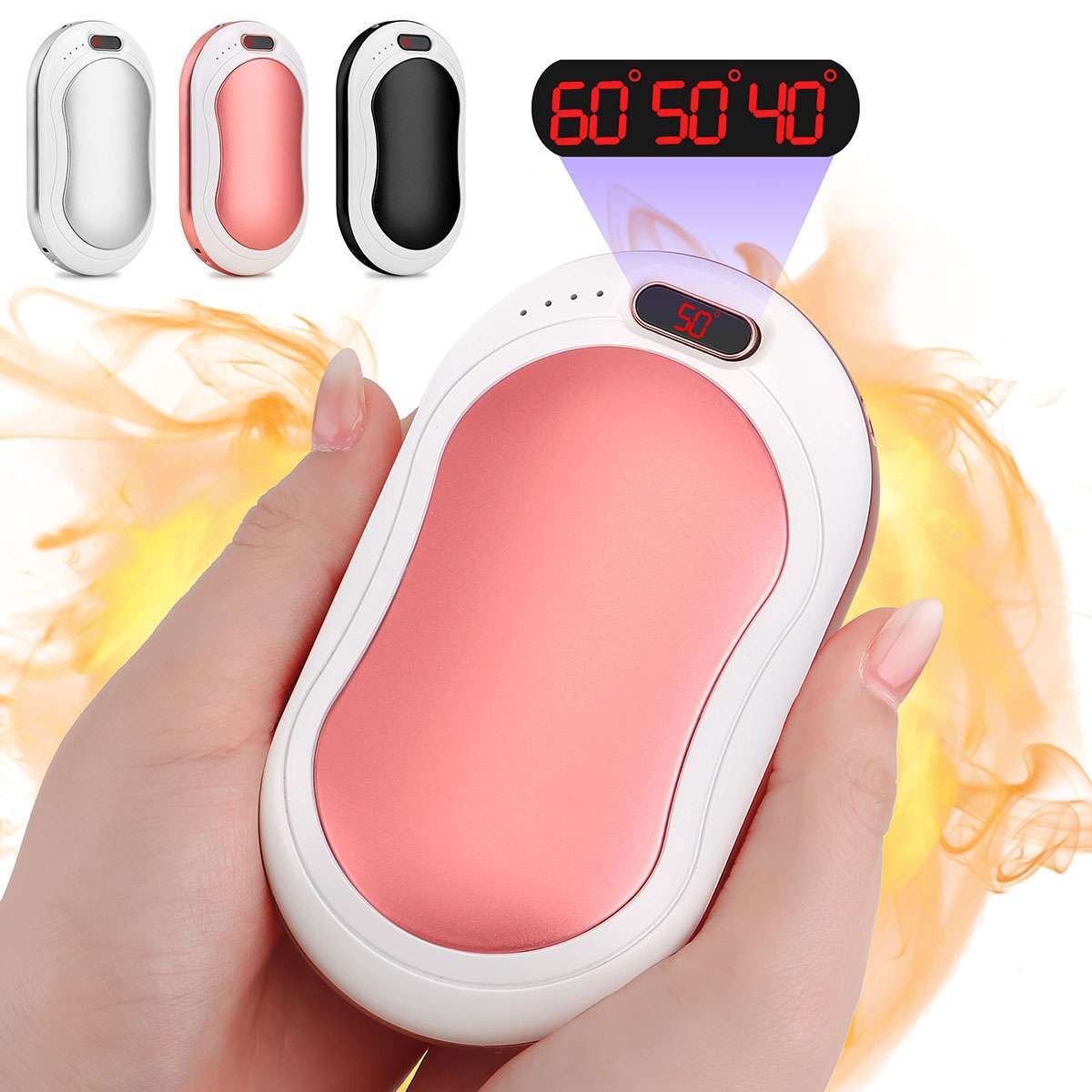 Rechargeable Hand Warmer Power Bank 10000mAh USB Heating Device Portable