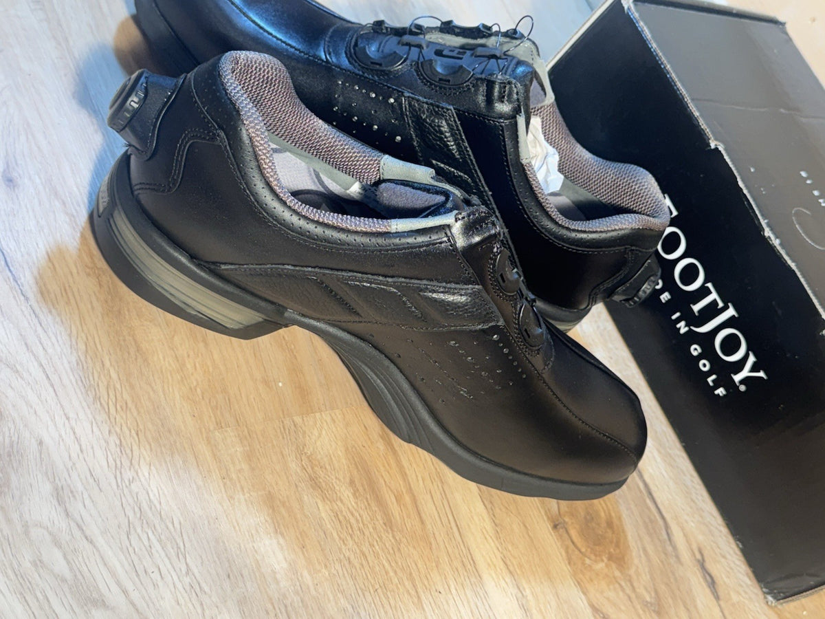 Men's Black Leather Golf Shoes - ReelFit Series, Size 10M, New with Box