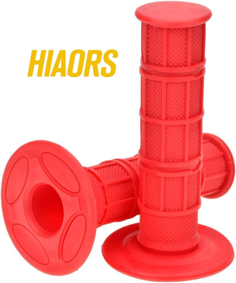 7/8 Inch ATV Handlebar Grips for Tractors and Quads - Red Left & Right Set