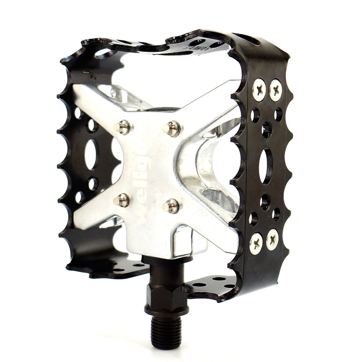 Old School BMX Pedals - Wellgo Unsealed Aluminum Bicycle Pedal Set
