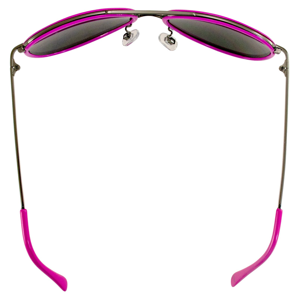 Women's Aviator Sunglasses Pink Chrome Frame Flash Mirror Lens