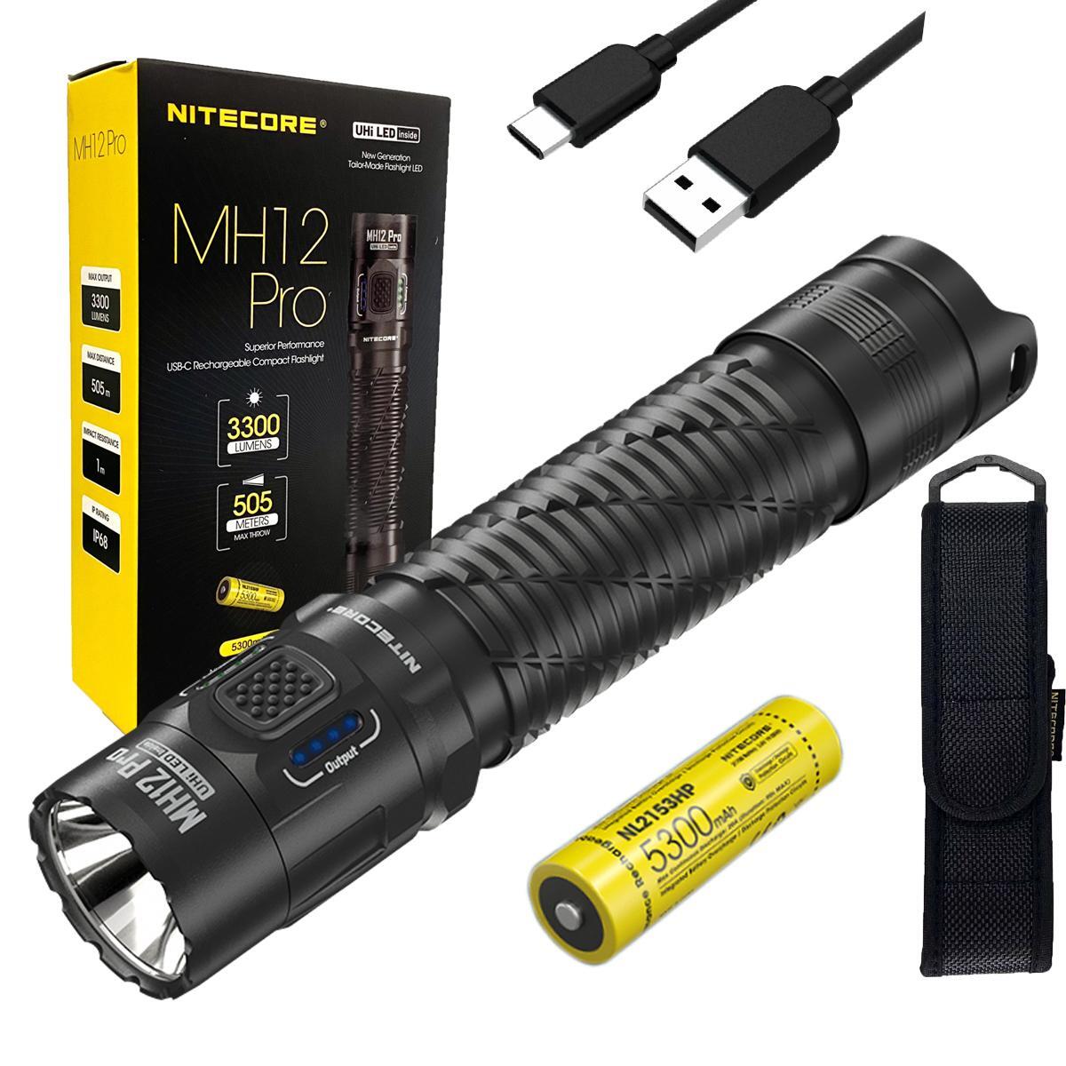 Rechargeable LED Flashlight 3200 Lumens 505m Tactical Outdoors