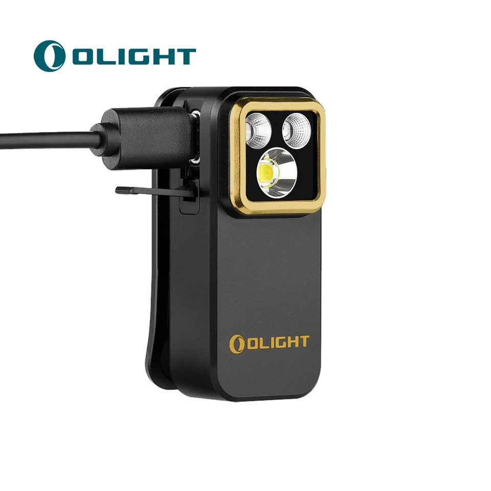 Rechargeable LED Floodlight Clip for EDC, Work, Safety - Red