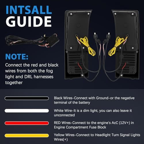 LED Fog Lights for Toyota Tundra 2022-2025 White Front Bumper Replacement