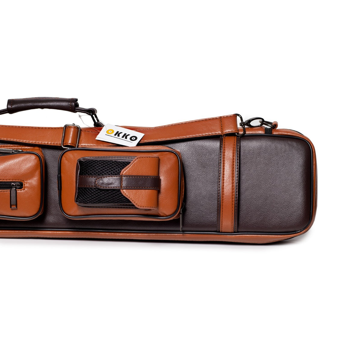 OKKO 2x4 Pool Cue Soft Case Brown/Dark Brown