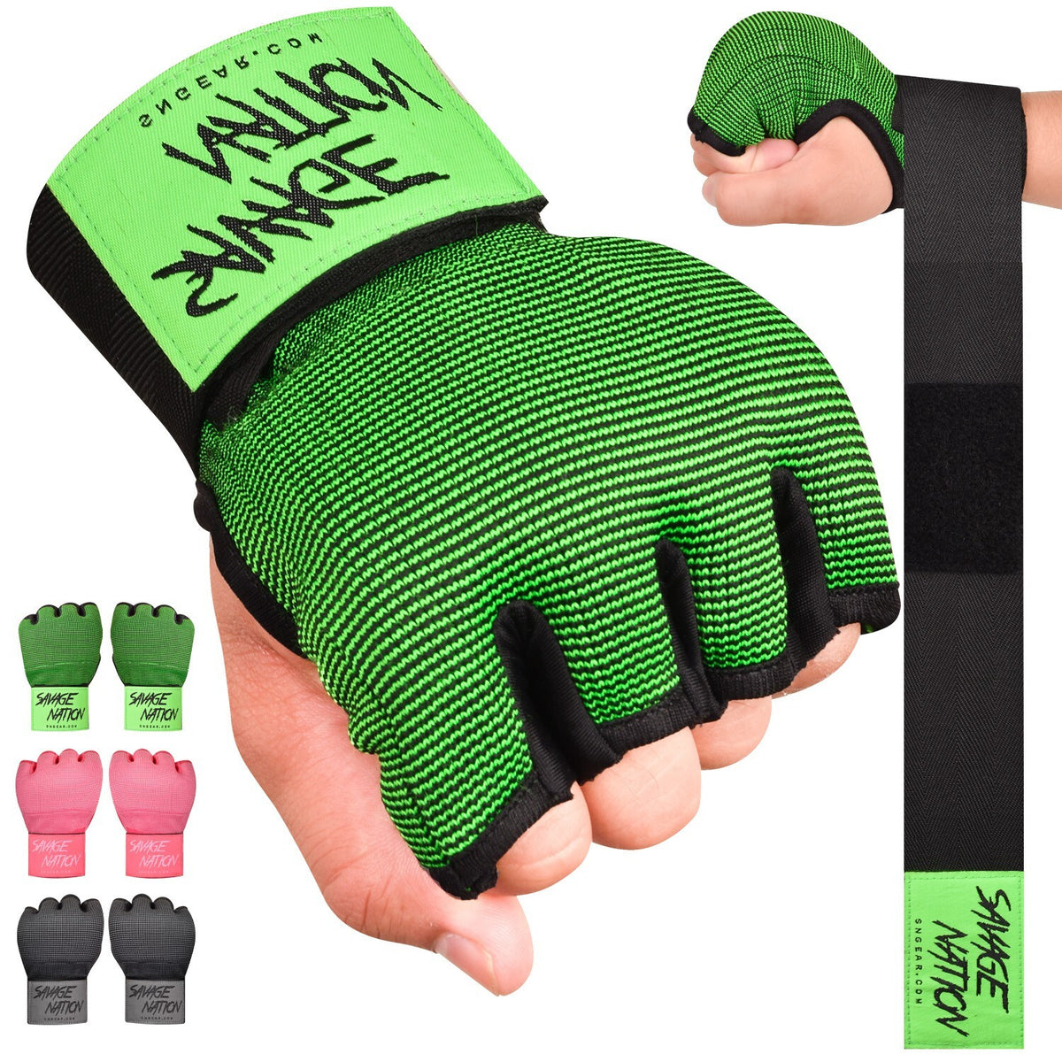 Gel Padded Boxing & MMA Inner Gloves with Hand Wraps - Fight Pair