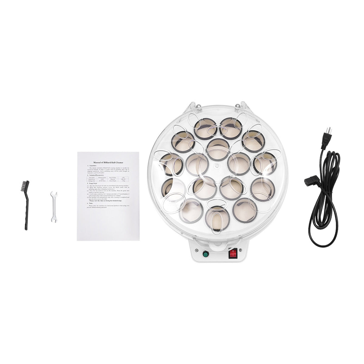 Automatic Pool Balls Cleaner 16-Ball Billiard Ball Polisher