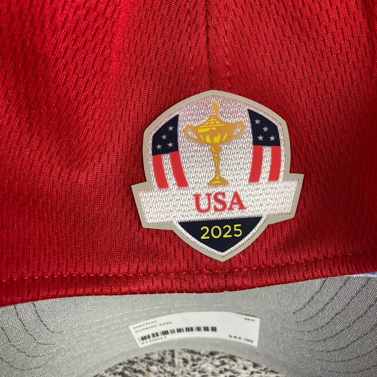 Golf Hat Fitted 2025 Ryder Cup Bethpage USA Support Cap XS/S Red