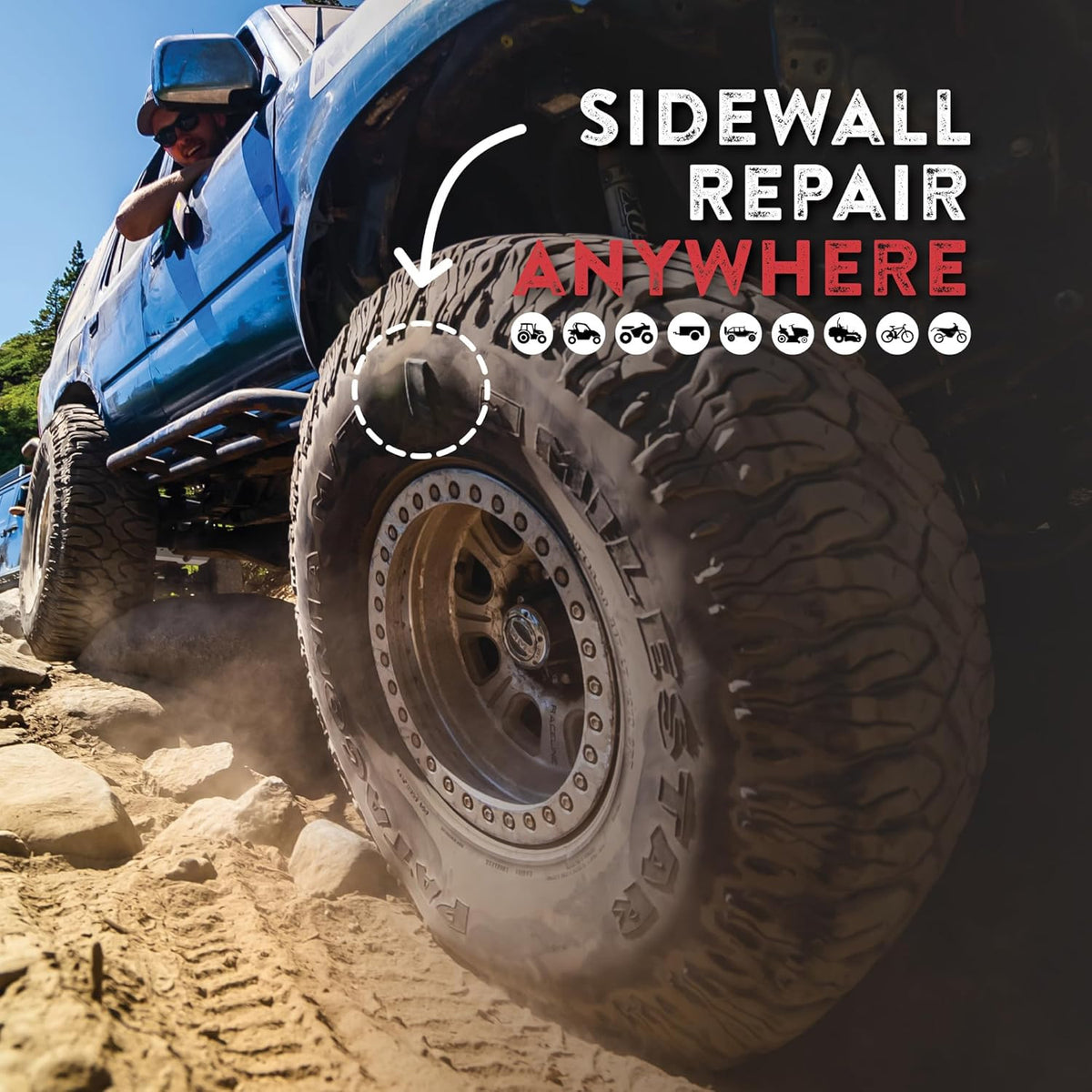Heavy Duty Sidewall Tire Repair Kit for ATV UTV Off-Road Vehicles