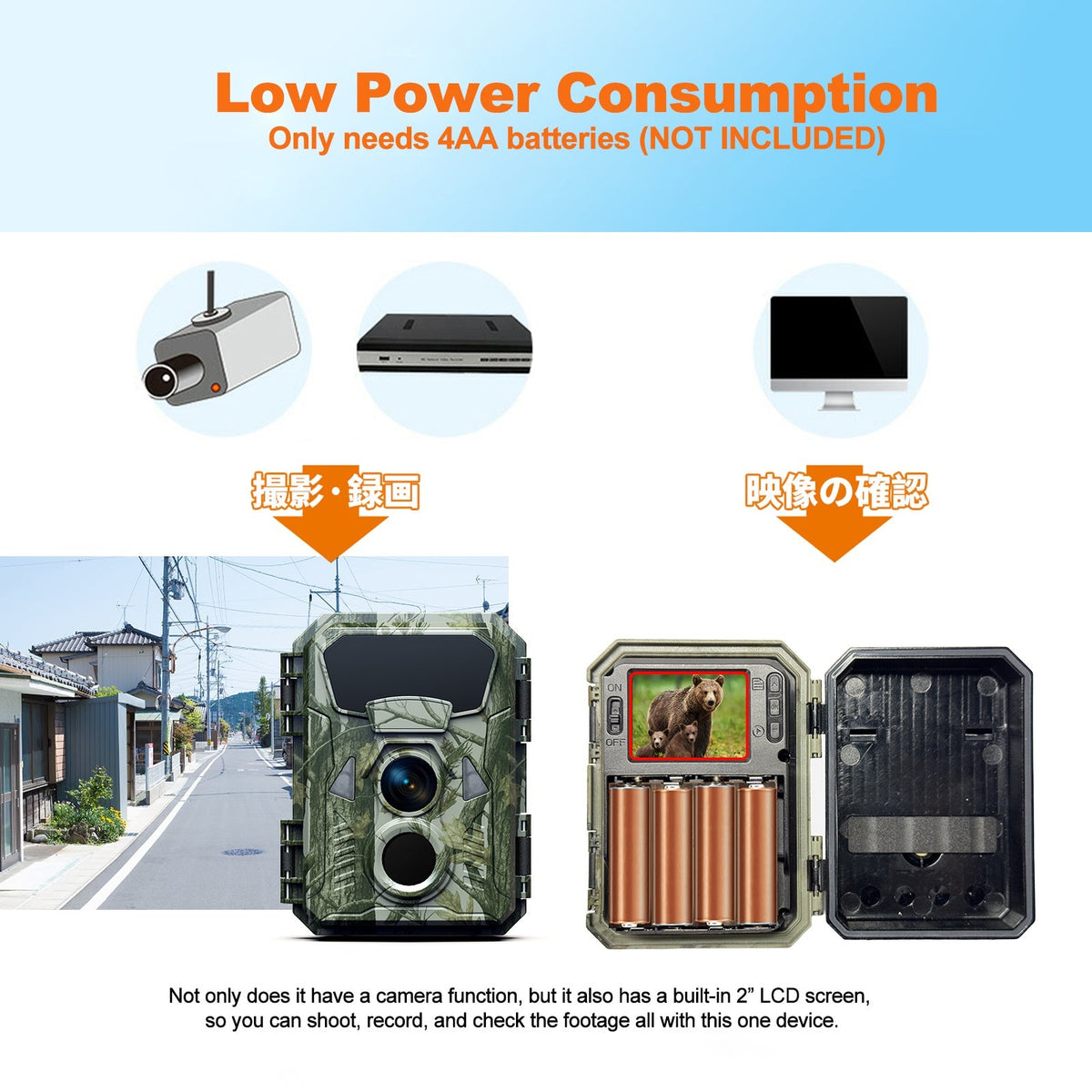 Mini Trail Deer Camera 48MP 4K Wildlife Hunting Camera Waterproof Night Vision
