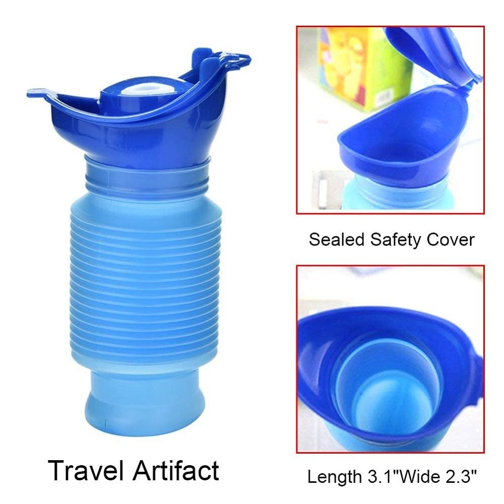 Portable Urinal Bottle for Travel Camping & Emergency Use - 750ml Reusable