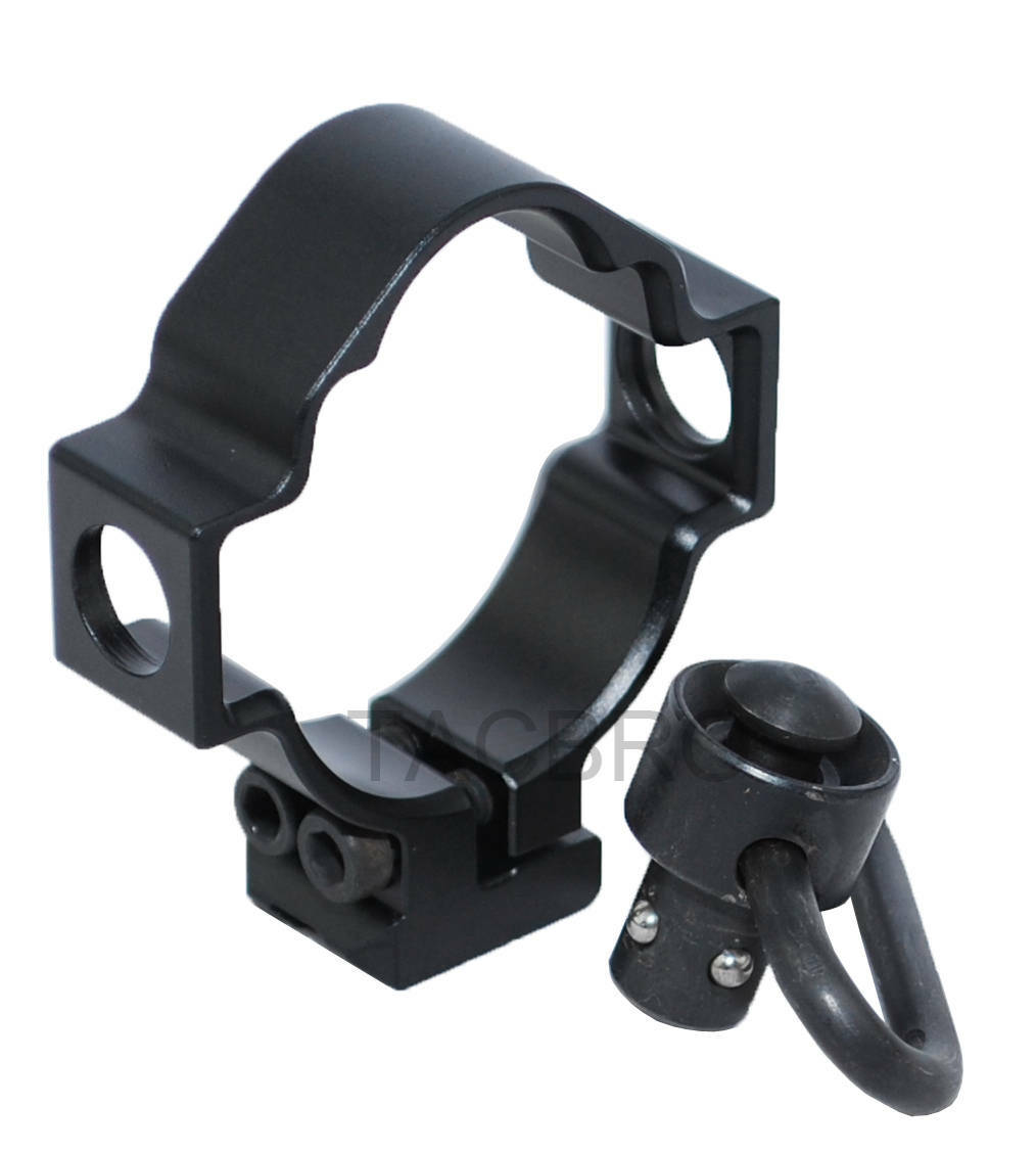Black Anodized Aluminum Ruger 10/22 Barrel Band with Sling Swivel & Rail