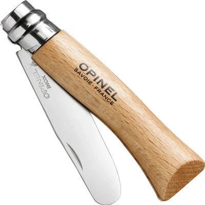 Opinel No 7 Folding Knife with Beechwood Handle and Stainless Steel Blade