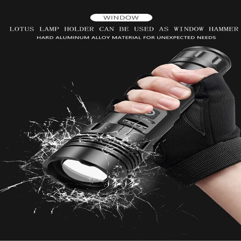 Super Bright Rechargeable LED Tactical Flashlight 1,000,000 Lumens Waterproof Long Range