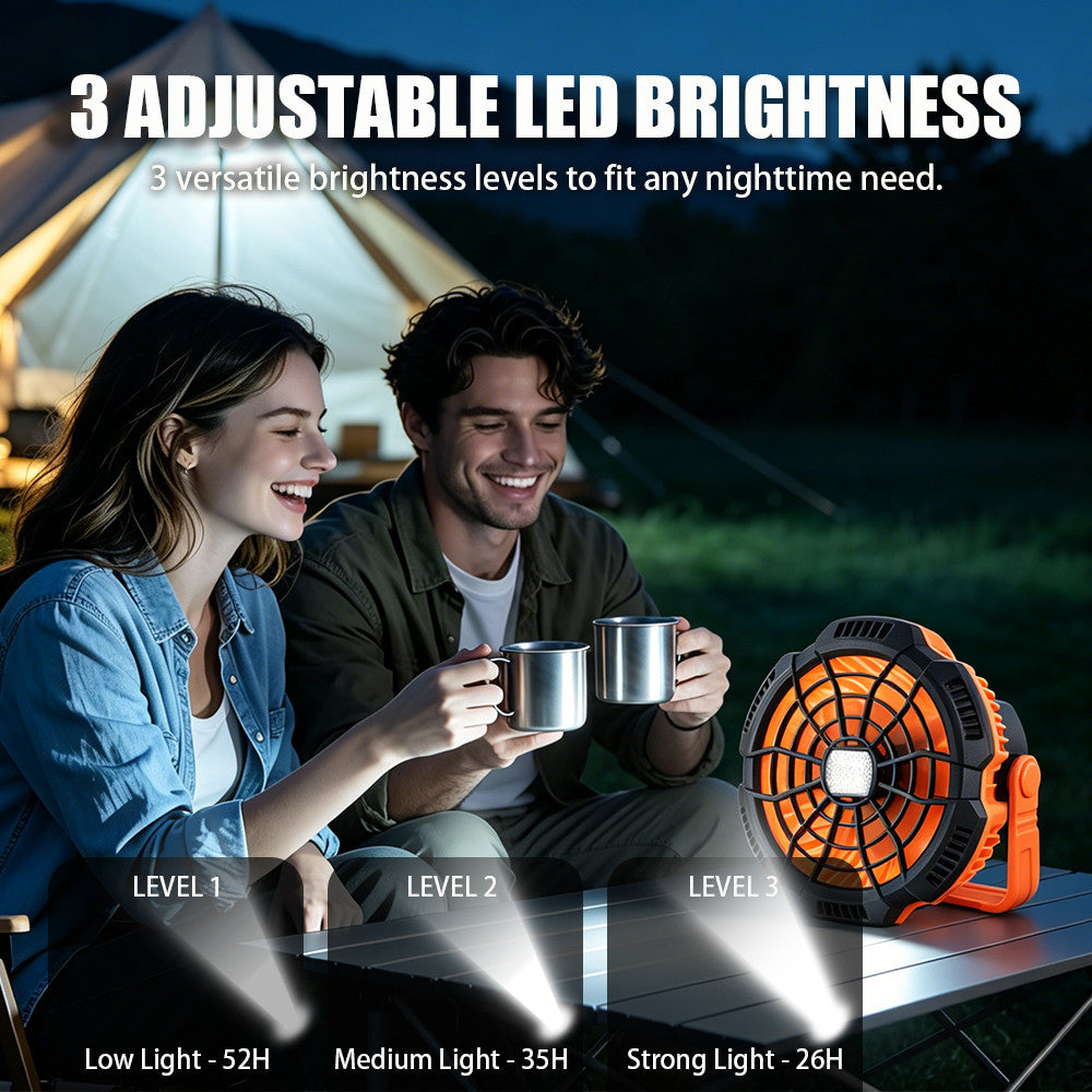 Portable Tent Light LED Fan Combo for Camping Hiking Outdoor