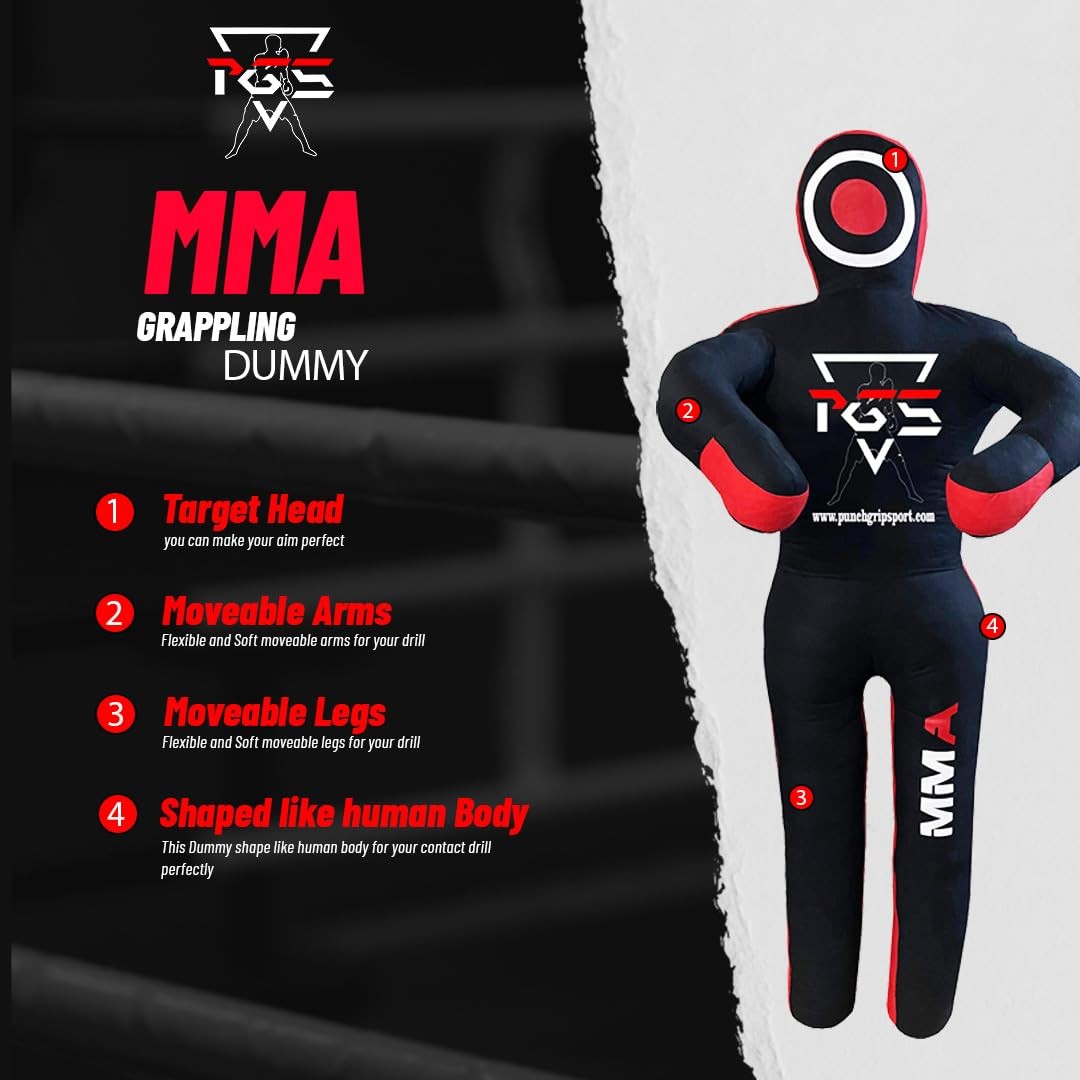 MMA Grappling Dummy for Self Defense & Training, BJJ Punching Bag