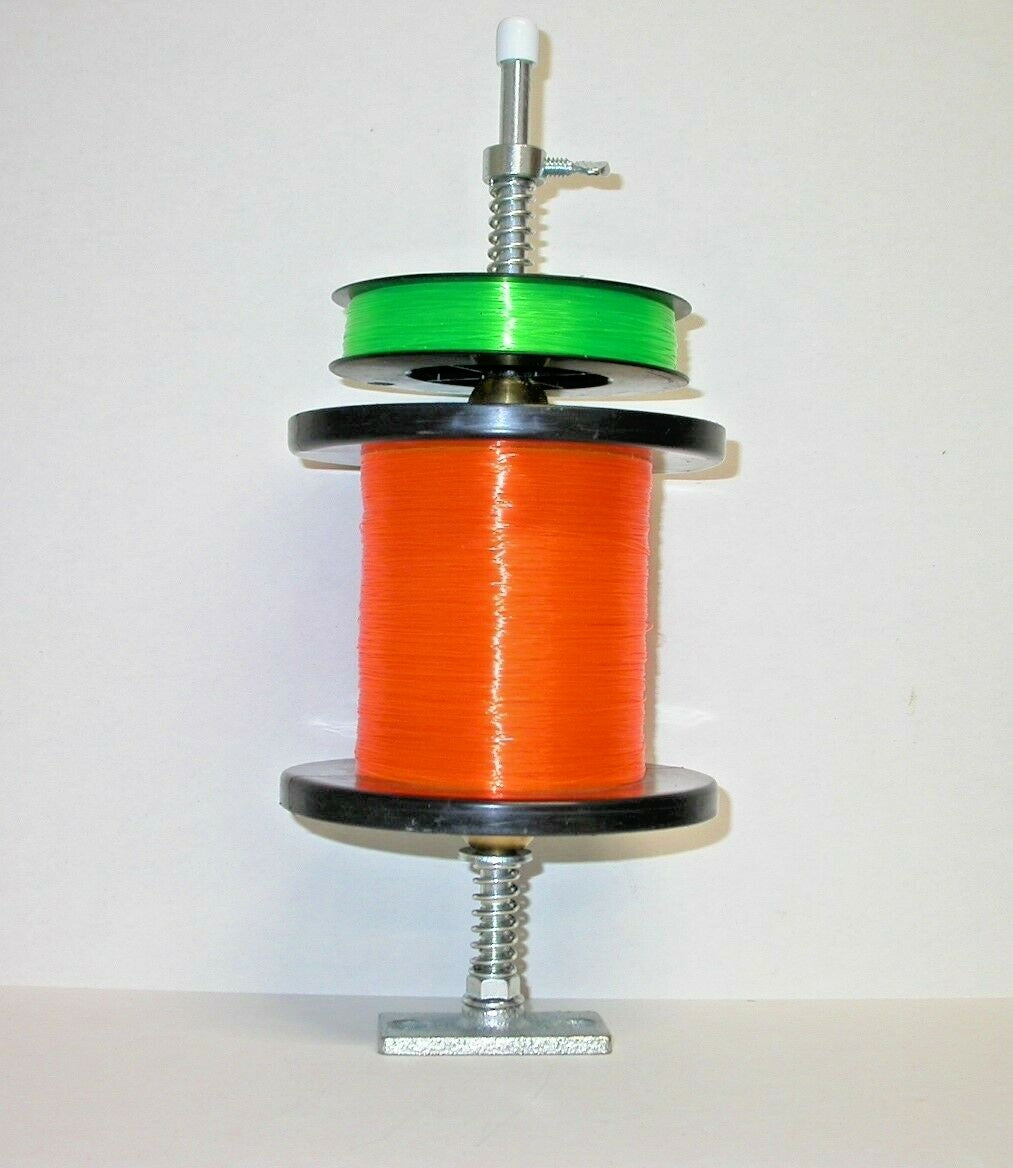 12-Inch Fishing Reel Line Spooler - Heavy Duty Steel & Brass Line Winder