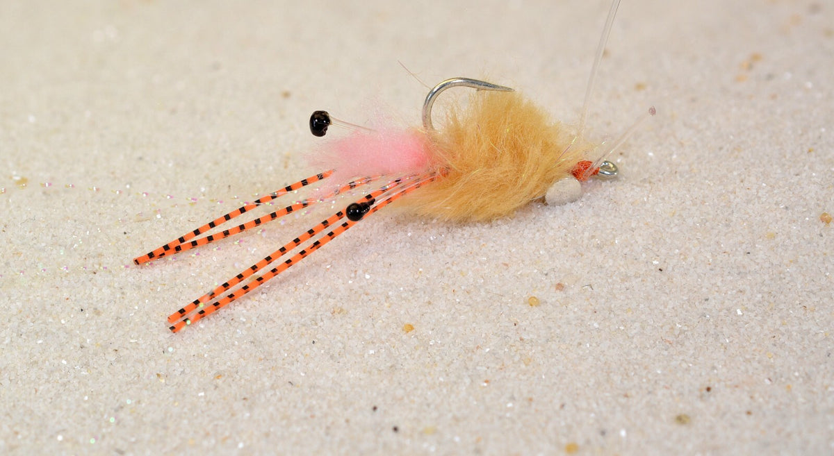 Saltwater Fishing Fly Hooks - Spawning Shrimp Pattern, Durable & Lead Eyes