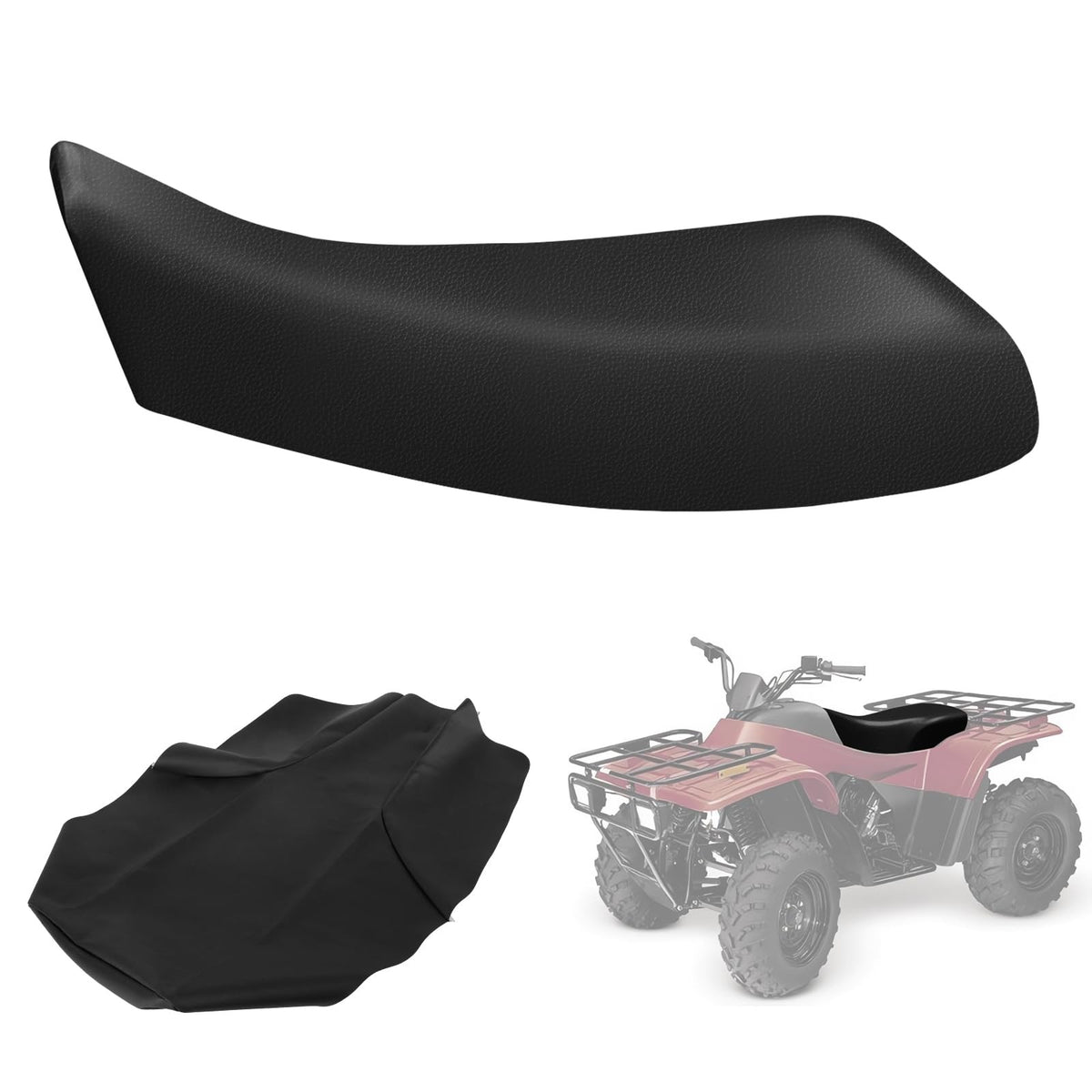 Leather Seat Cover Replacement for Arctic Cat ATV 1996-2005 - Black