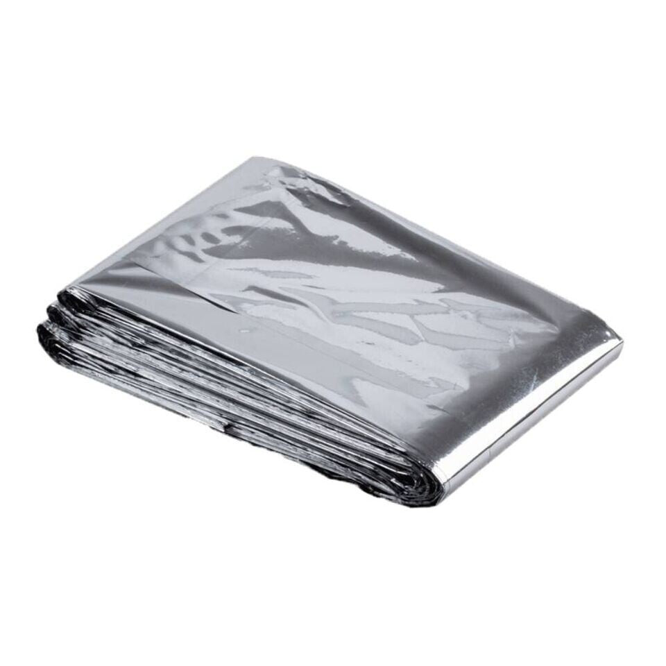 2 Emergency Space Mylar Thermal Blankets 84x52 Inches - Body Heat Retention