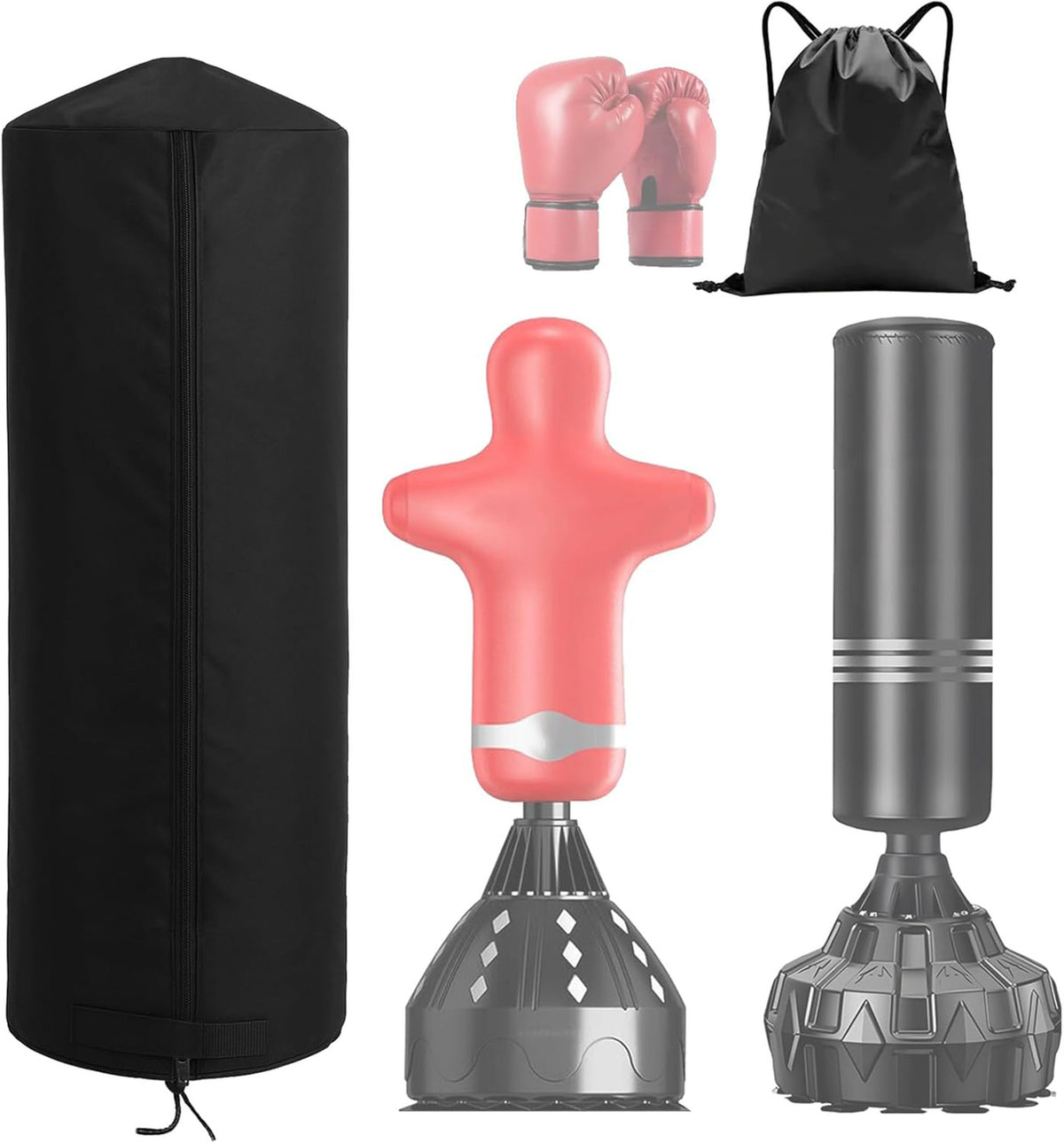 Waterproof Freestanding Punching Bag Cover with Storage - 28x70 Inches