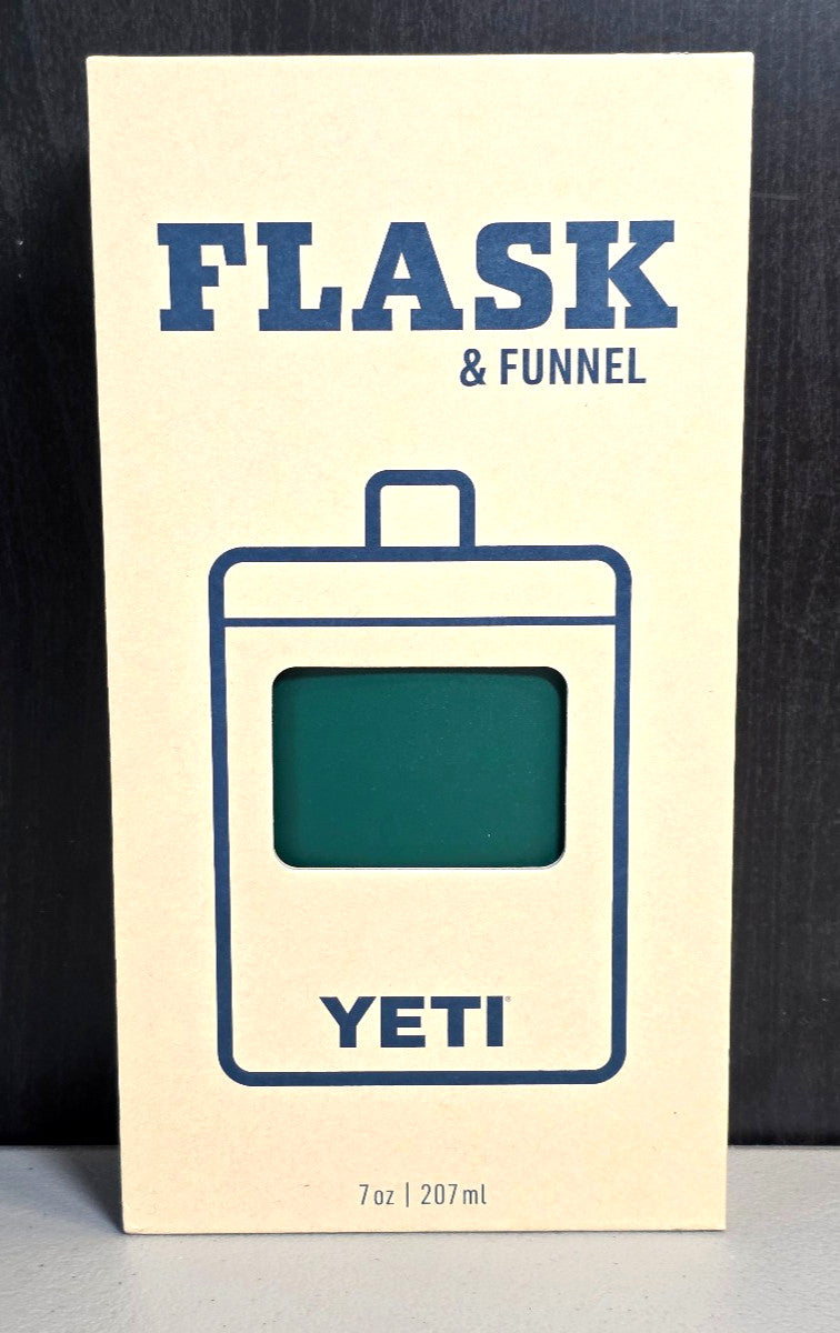 Yeti 7oz/207mL Pocket Flask with Funnel - Black Forest Green