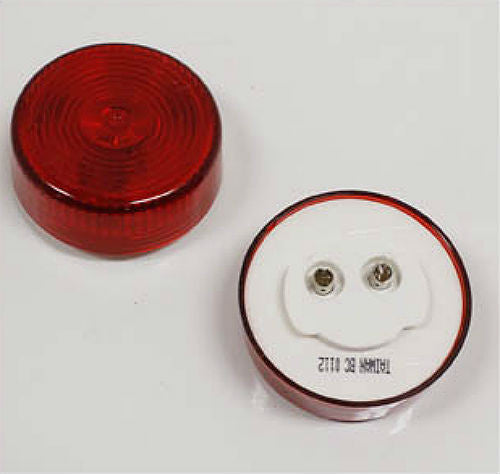 2 Inch Red Round Sidemarker Light Pack of 2 - Waterproof Outdoor Marker Light