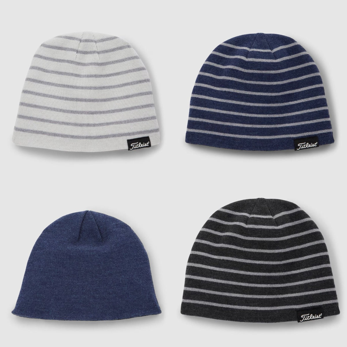 Reversible Acrylic Knit Beanie for Golfers - 3 Colors, Unisex
