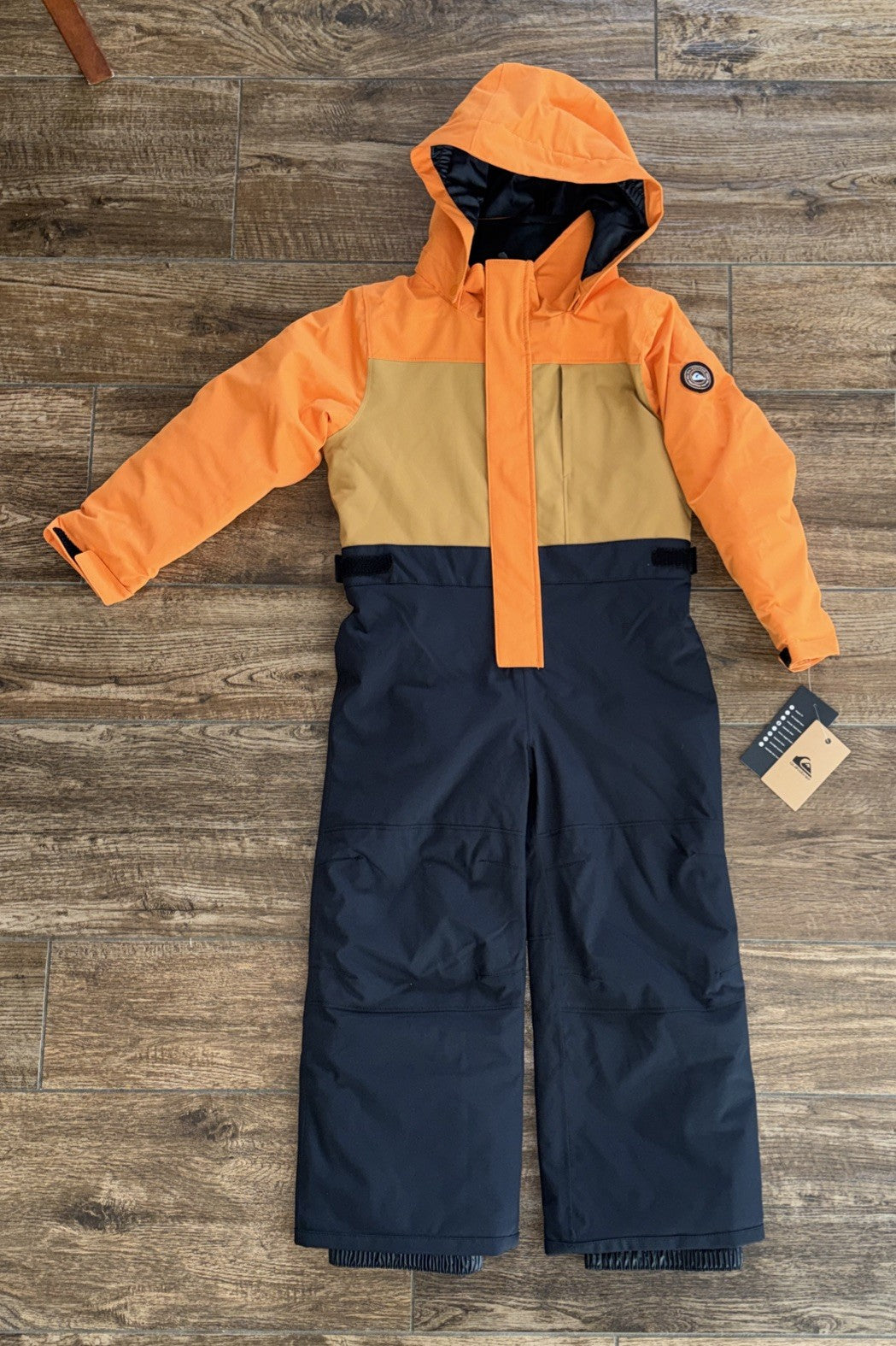 Kids Snow Suit Waterproof Winter Outerwear Size 6 Orange & Black