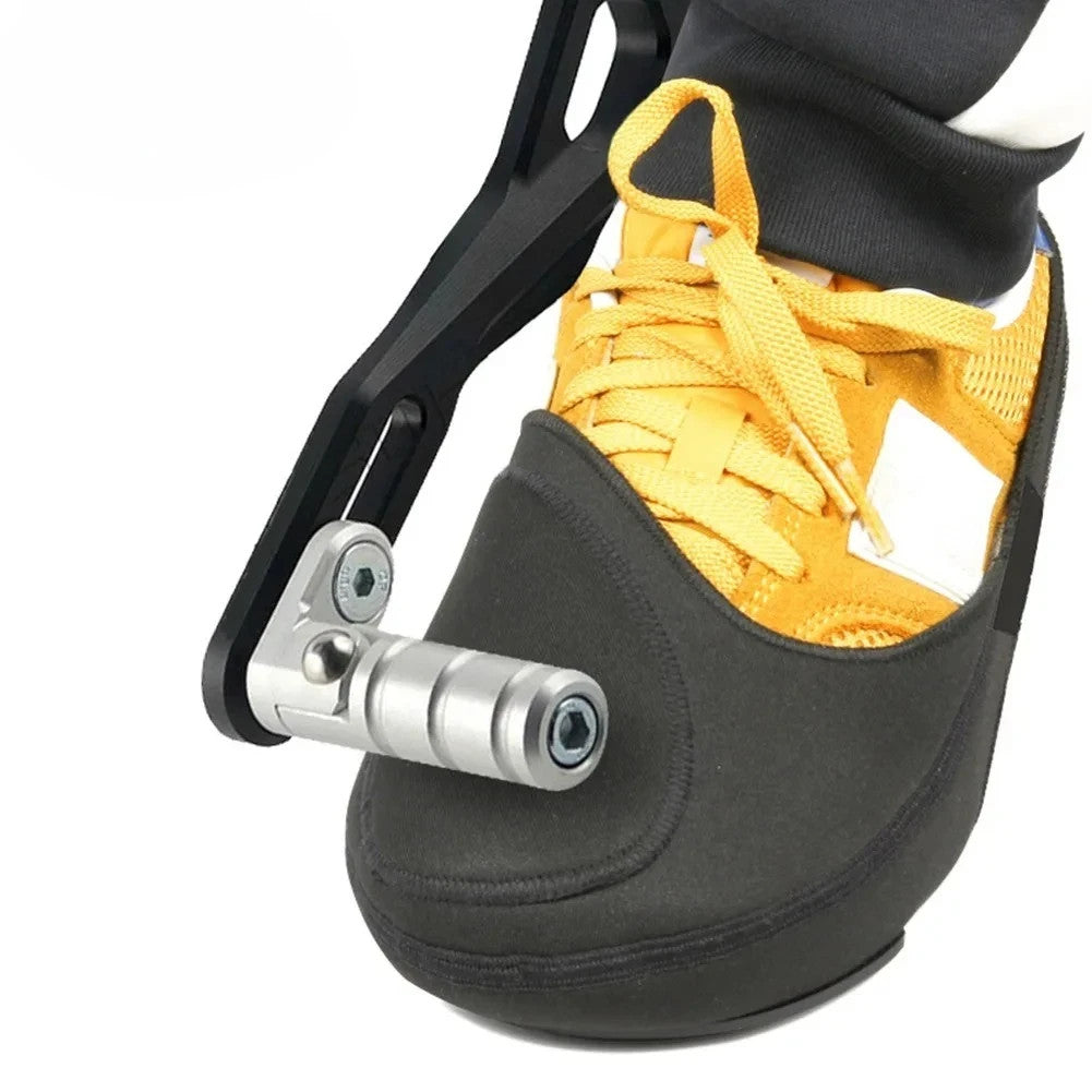 Motorcycle Gear Shift Protector Anti-slip Waterproof Shoe Cover - Black