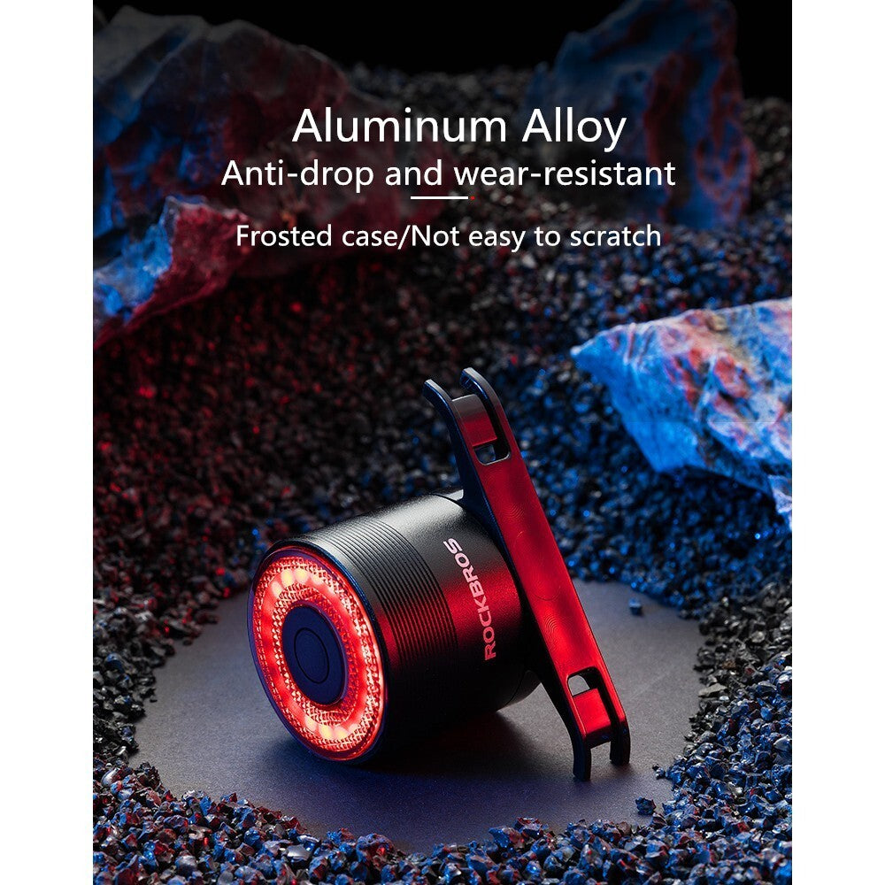 Bike Rear Light with 4 Modes Auto Brake Sensing Waterproof Safety Taillight